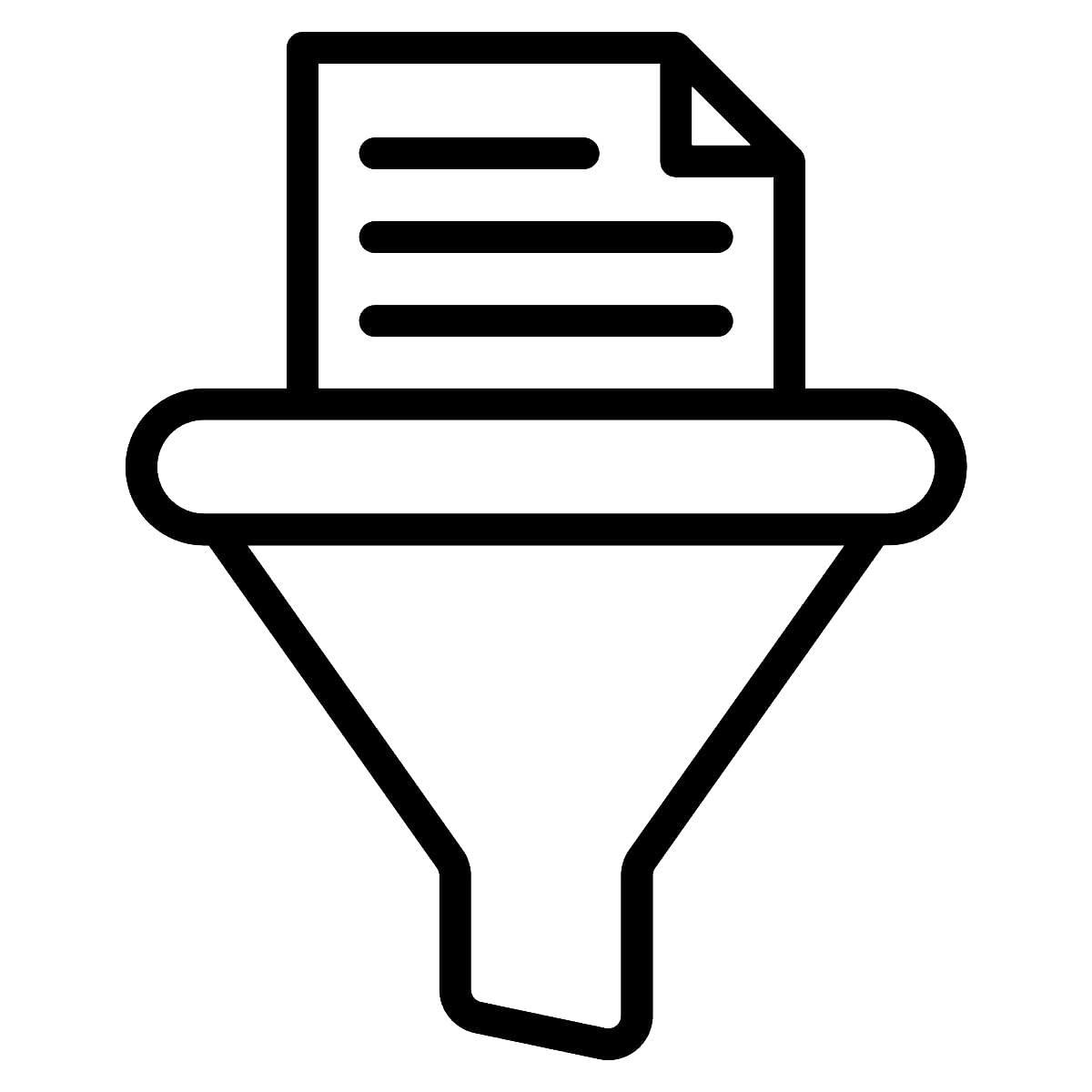 Hash document funnel